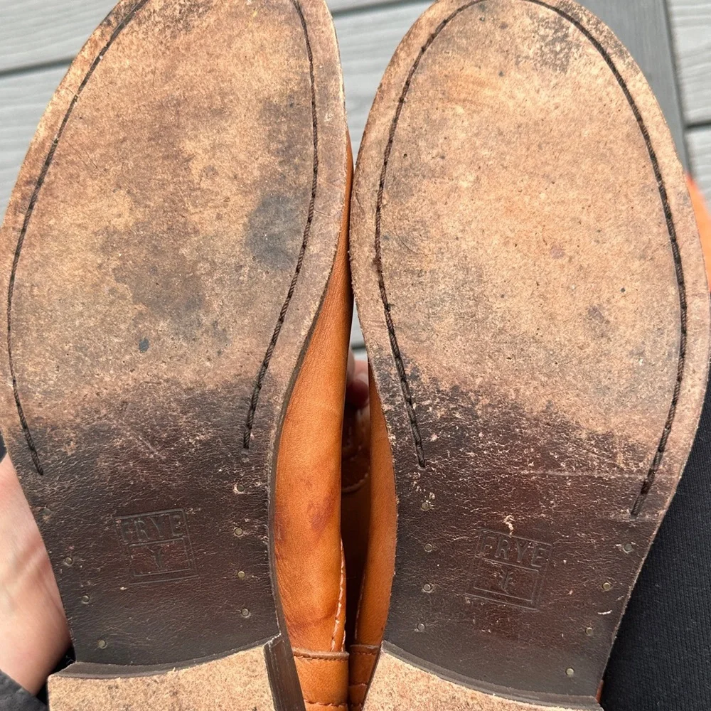 Vintage Frye Melissa Riding Boots Brown Leather Knee-High 76422 - Picture 16 of 16